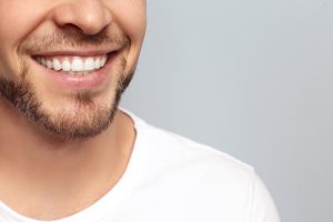 Patient smiling after teeth cleaning